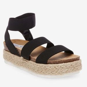 Steve Madden Kimmie Black Platform Sandals
